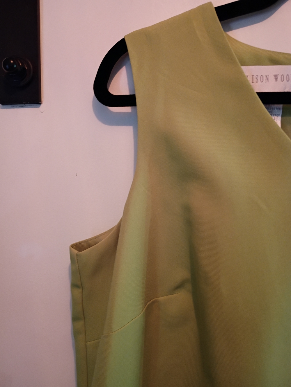 Vintage Allison Woods Green Dress, Missing Jacket - Picture 5 of 9